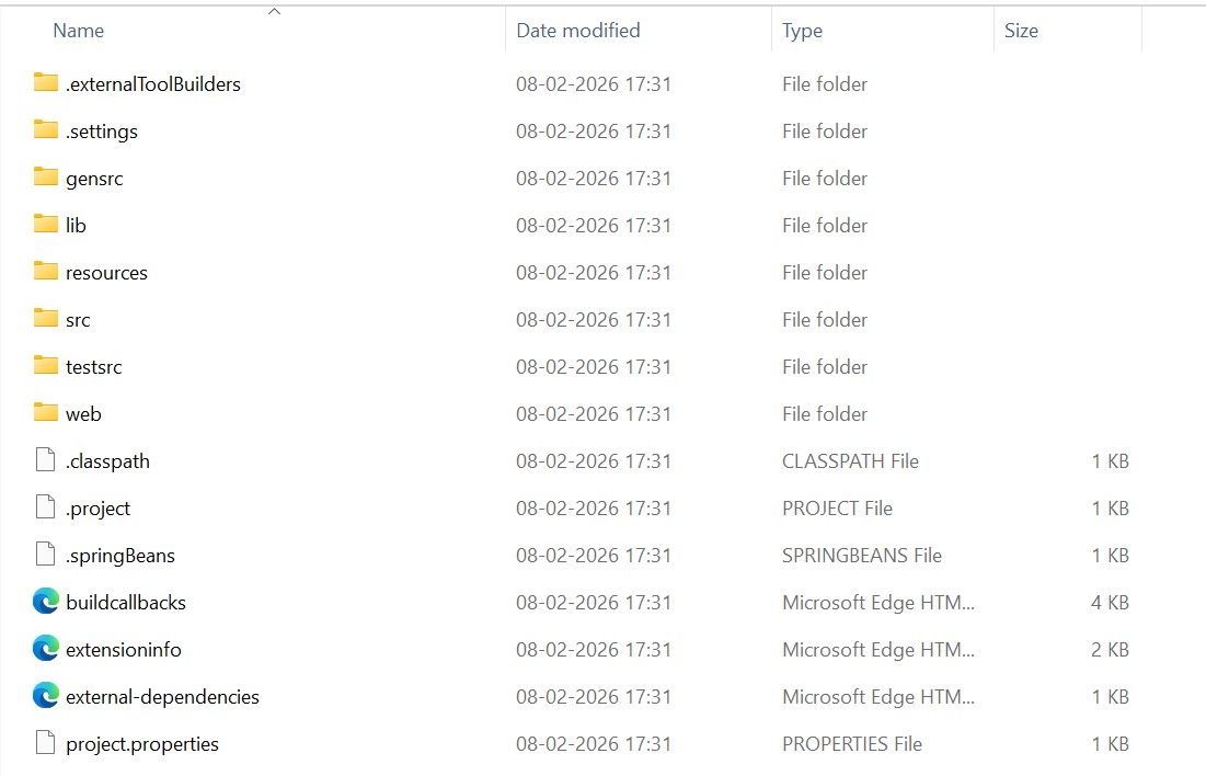 Extension Folder Structure