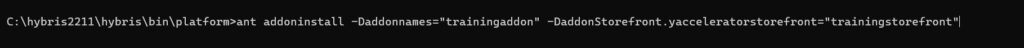 Addon installation Command