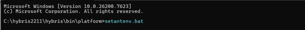 Command for setting ANT env