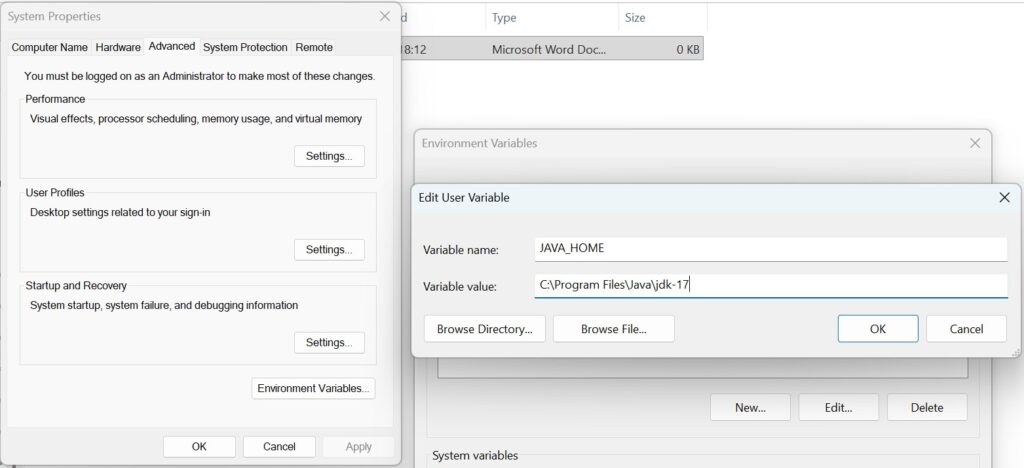 JAVA_HOME Environment Variables