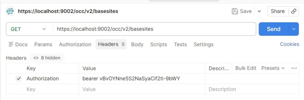 SAP Commerce API Call using Access Token