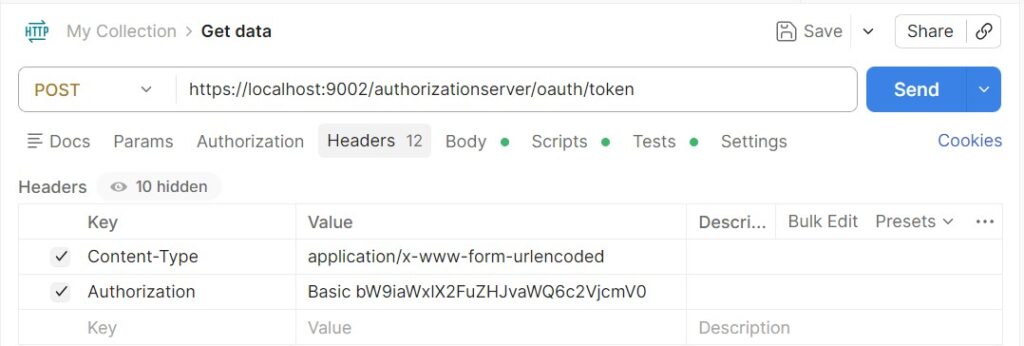 Access Token generation Header